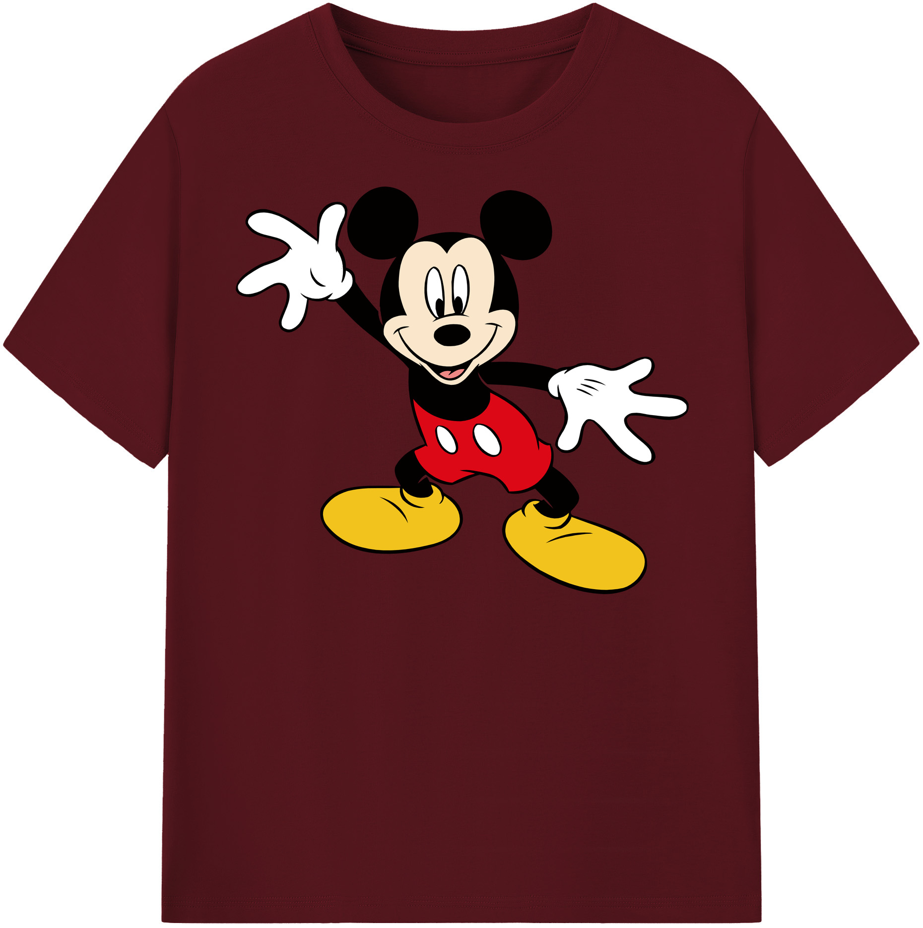 （画像用） ミッキーマウス Mickey Mouse 綿100％半袖Tシャツ（フロントプリント）